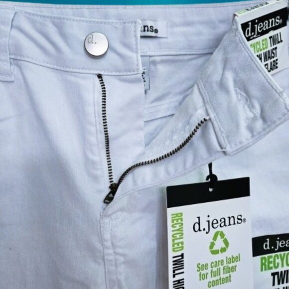 NWT D.Jeans White Twill High Waist Ankle Crop Jeans - 8 - Picture 4 of 13